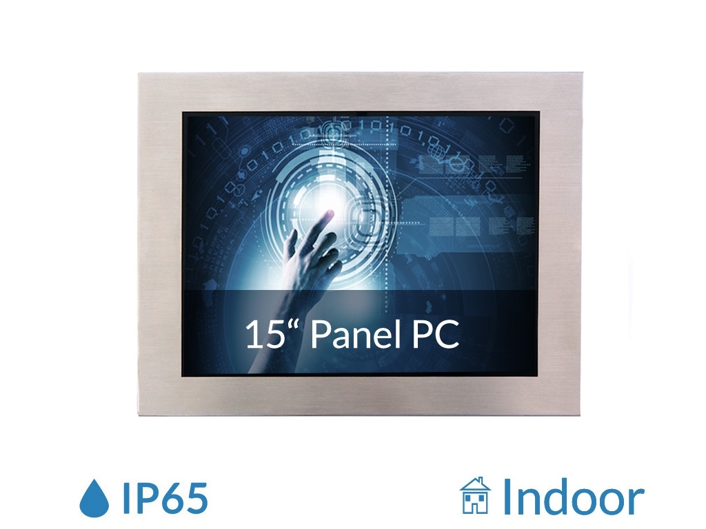 15" Panel PC Touchscreen IP65 V2A Industrie HMI