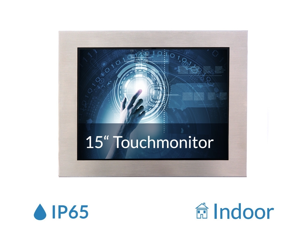 15" Touchmonitor IP65 V2A Gehäuse Industrie HMI