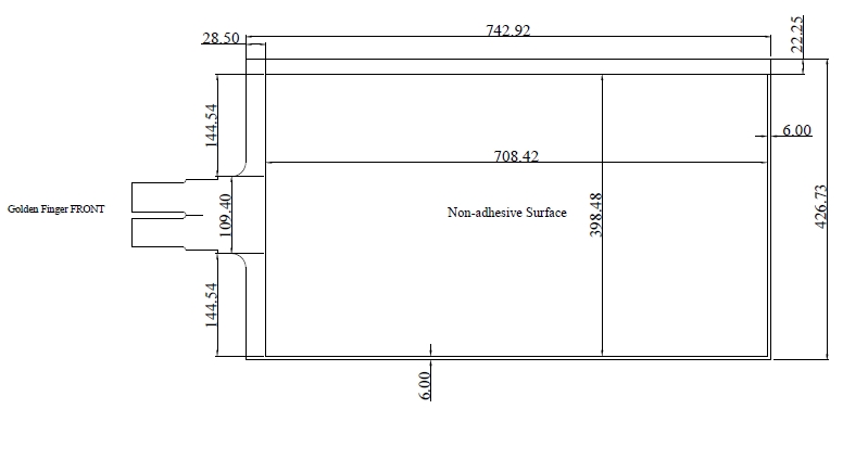 32" PCAP Touchfolie, Ctr. an kurzer Seite, Outdoor