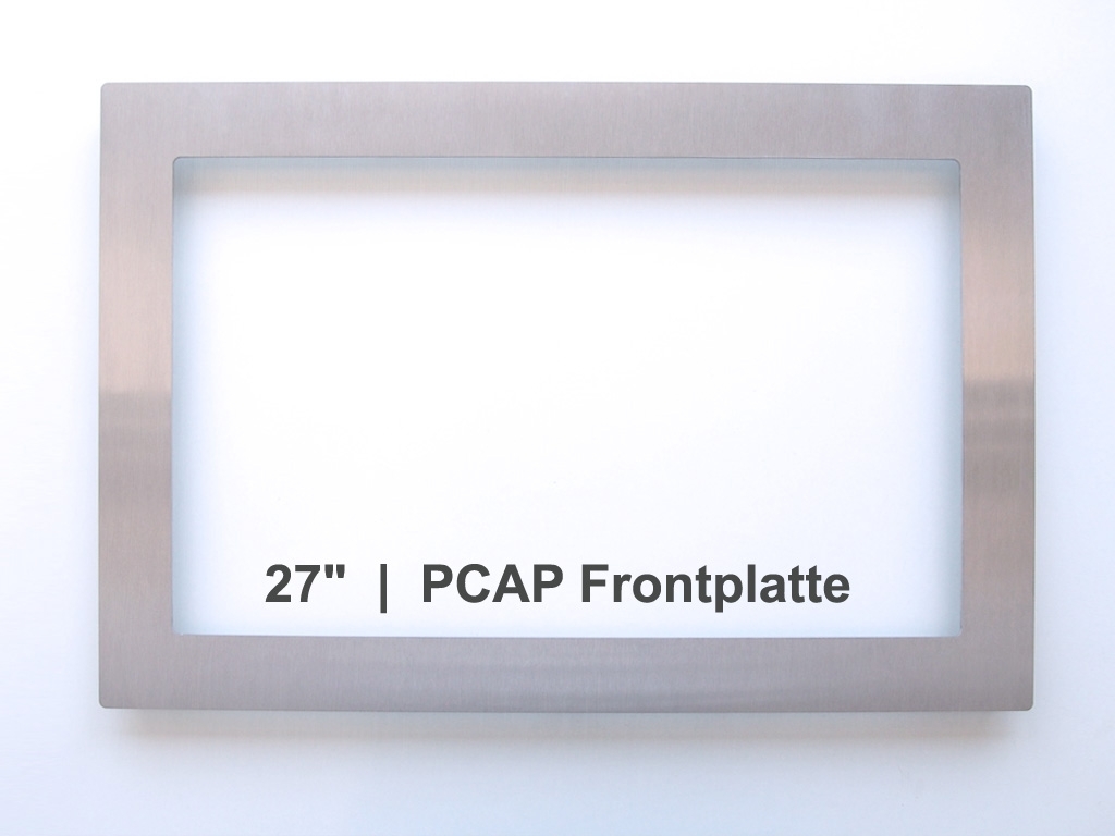 Frontplatte 27" 2794L PCAP, V2A gebürstet, 2,5mm