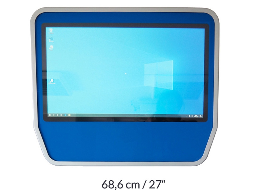 Leto SB Wandterminal 27" blau mit Touchmonitor