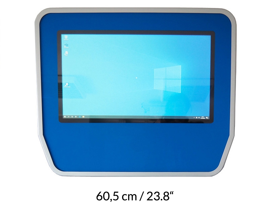 Leto SB Wandterminal blau mit 23.8" Touchmonitor