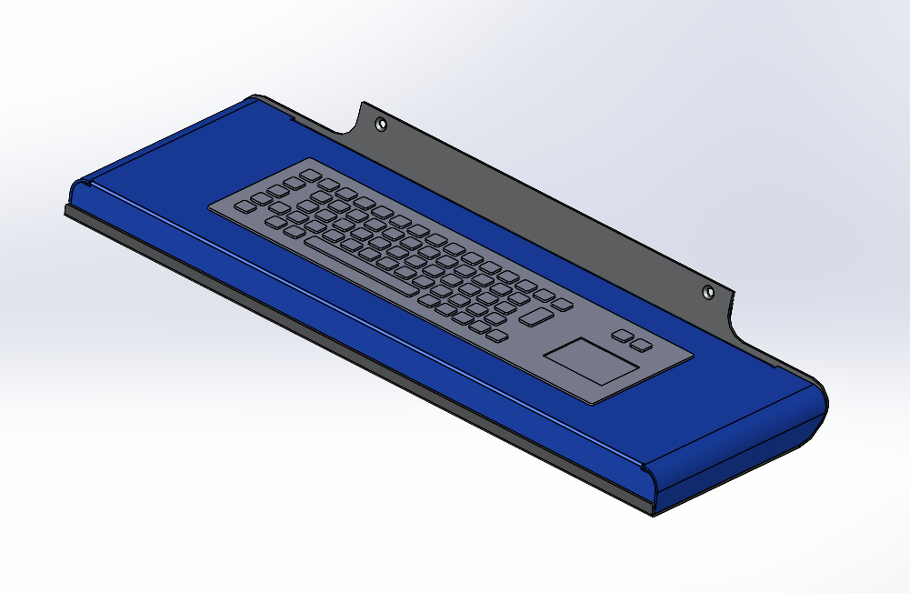 LETO Tastaturvorbau 75TS Edelstahl mit Trackball