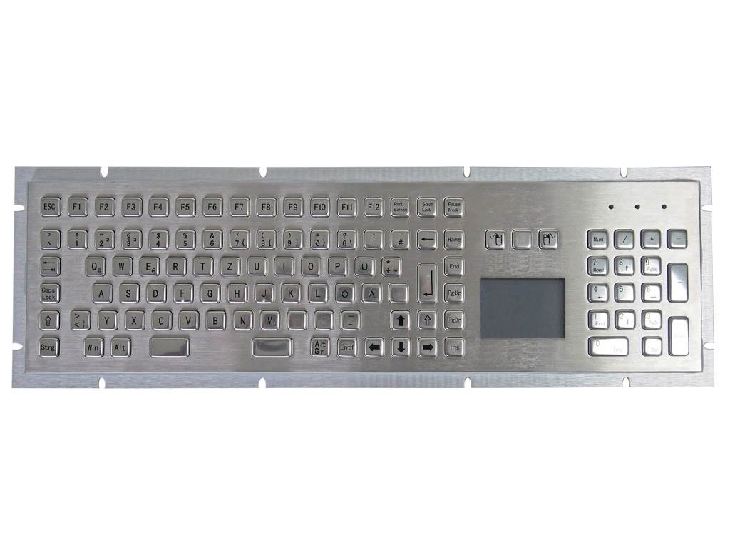 Einbau Edelstahl Tastatur 102TPAD Touchpad Voll