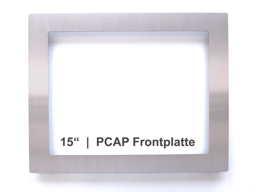 Frontplatte 15" 1590L PCAP, V2A gebürstet, 2,5mm