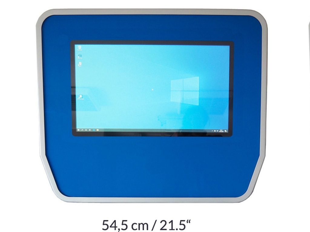 Leto SB Wandterminal blau mit 21.5" Touchmonitor