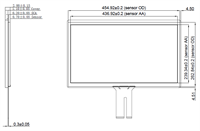 19,5" / 49,5 cm PCAP Touchscreen Sensor, clear