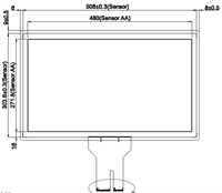 21,5" / 55cm PCAP Touchscreen Sensor, Clear