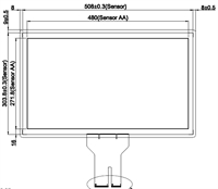 21,5" / 55cm PCAP TouchscreenSensor, entspiegelt