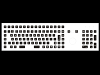 Einbau Edelstahl Tastatur 102TS Trackball US
