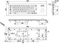Einbau Edelstahl Tastatur 75TS mit Trackball SPA
