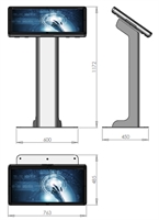 Infoterminal light pc stand 32" PCAP Touchmonitor