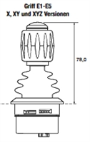 Joystick JC2000 3-achsig mit Taste