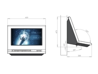 WALT IP65 Wandterminal 21.5“ Touchmonitor Tastatur